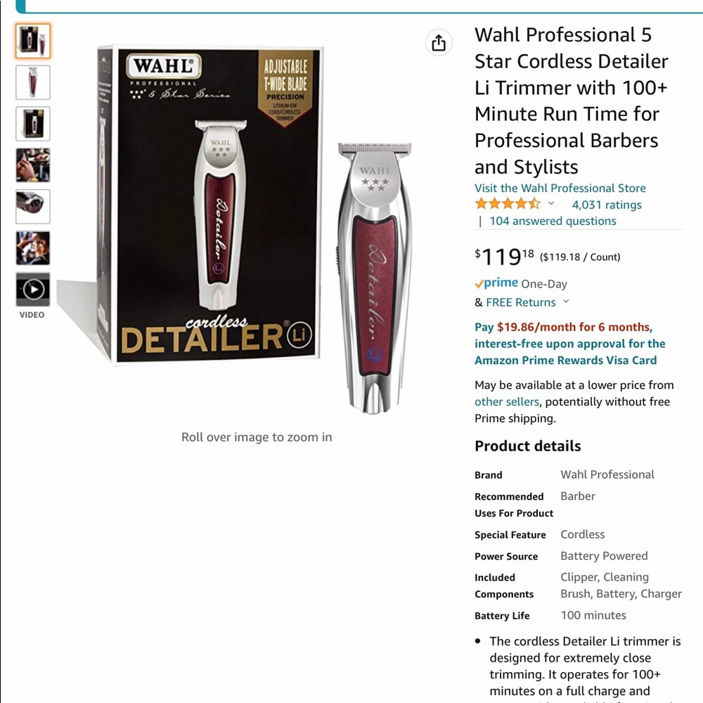 Wahl detailer trimmer